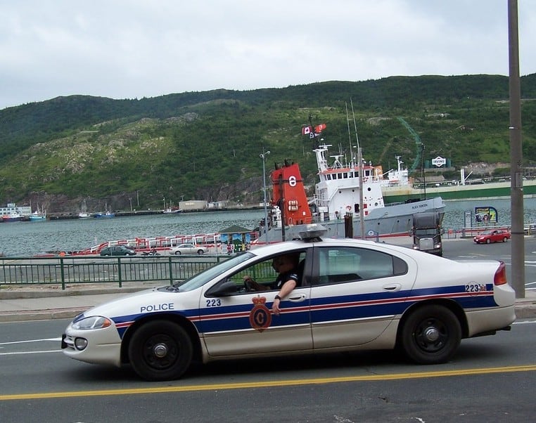 RNC police cruiser on Harbour Drive in St. John's.
