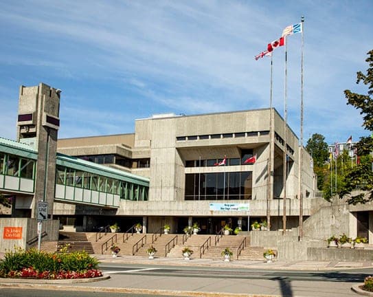 St. John's City Hall on a clear day