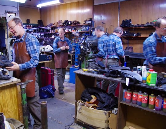 Kevin Wright in Modern Shoe Hospital